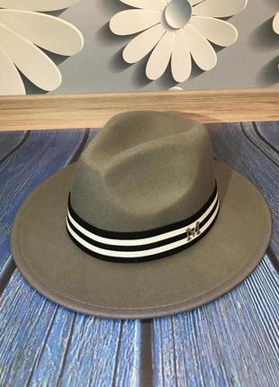 Шляпа унисекс федора с лентой в стиле maison michel и устойчив...