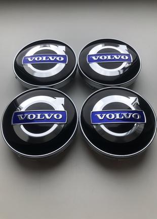 Колпачки, заглушки на литые диски Вольво, Volvo, 60мм,