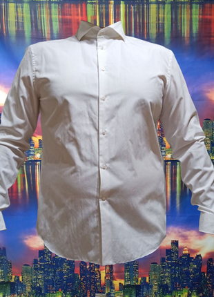H&m xl чоловіча сорочка батального батал великого розміру біла...