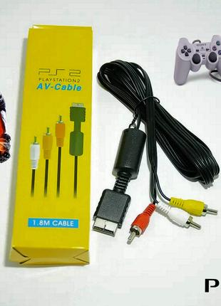 Композитний Кабель 3 RCA AV для Sony PlayStation PS1, PS2, PS3