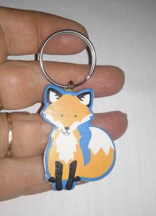 Брелок на ключи сумку металл лис лиса лисичка рыжая очень милая