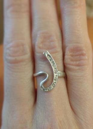 Дизайнерское оригинальное серебряное кольцо, перстень, колечко...