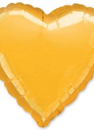 Фольгированный шар Сердце, цвет - золото 18' Anagram