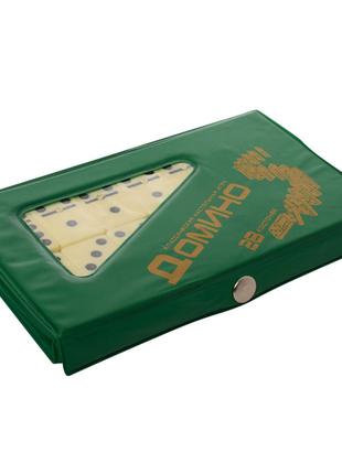 Настольная игра Домино M 0003 в пенале (Зелёный)