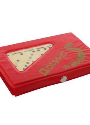 Настольная игра Домино M 0003 в пенале (Красный)