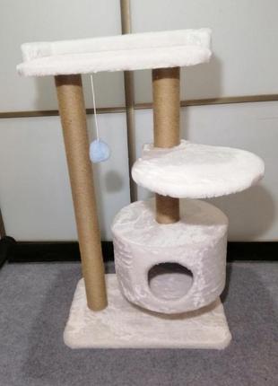 Игровой комплекс домик дряпка для кошек когтеточка высота 109 см