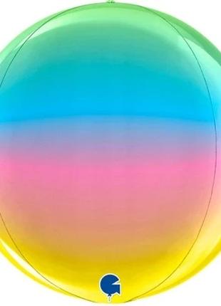 Фольгированный шар Сфера Grabo, цвет - металлик радуга