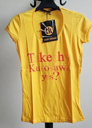 Женская приталенная футболка хлопок takeshy kurosawa