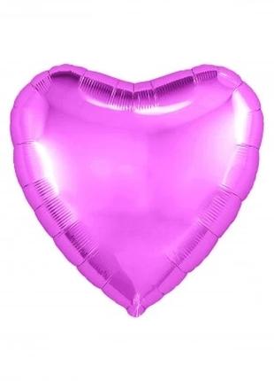 Фольгированный шар "Сердце мини" 10`, цвет - малиновый