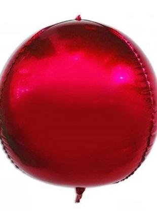 Фольгированный шар "Сфера" 20`, цвет - красный