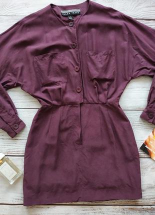 Коротка сукня фіолетового кольору зі 100% шовку