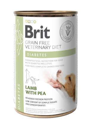 Лечебный влажный корм Brit VetDiets Diabetes для собак с забол...