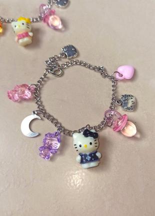 Браслет hello kitty ланцюжок на руку цепь нержавеющая сталь не...