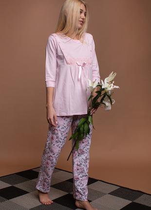 Женская пижама для беременных - кофта на пуговицах и штаны