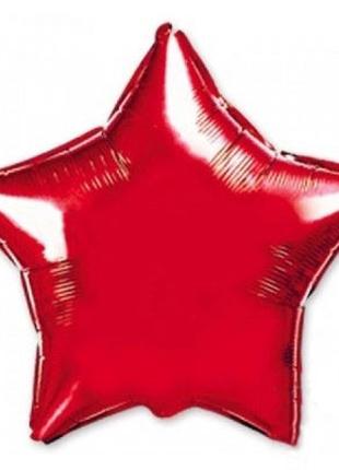 Фольгированный шар "Звезда" 18` , цвет - красный