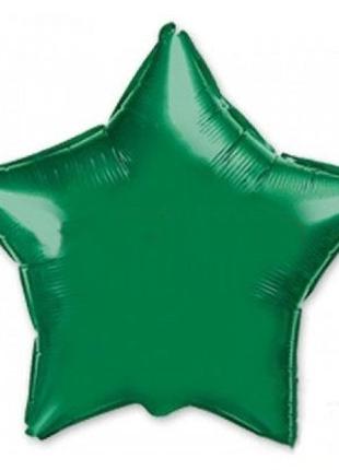 Фольгированный шар "Звезда" 18` , цвет - зеленый