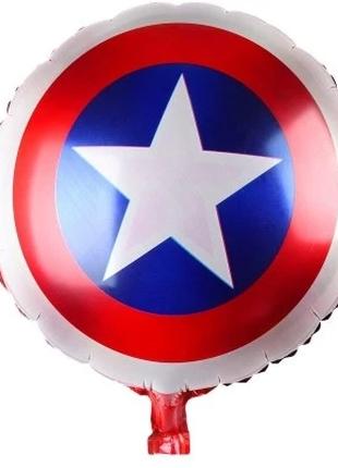 Фольгированный шар Круг " Щит Капитана Америки" 18`