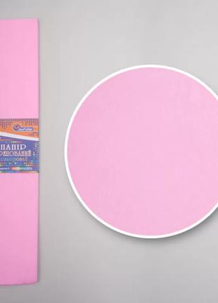 Гофрований папір " Рожевий світлий " 50*200 см 55%, 20г/м2 жни...