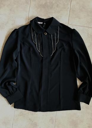 Чёрная нарядная блуза. Размер(46)  М.