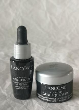 Lancome advanced genifique набор сыворотка и крем для глаз