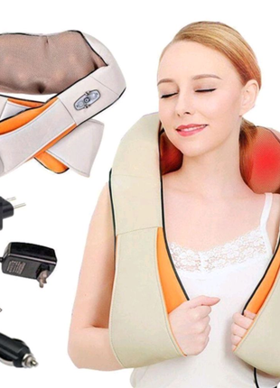 Роликовый массажер для спины и шеи massager of neck kneading