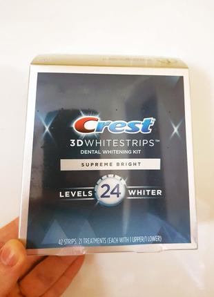 Crest 3d whitestrips supreme bright сильні відбілюючі смужки