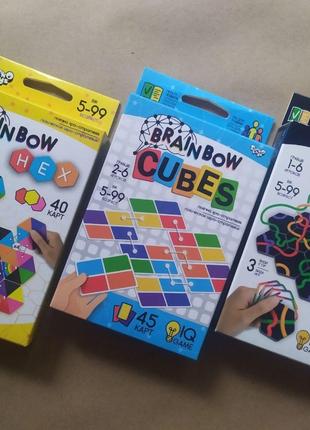 Комплект мини игр Danko Toys Brainbow Hex, Brainbow Cubes, Hexis