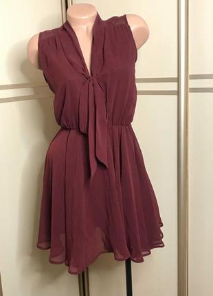 Шифонове плаття кольору бордо