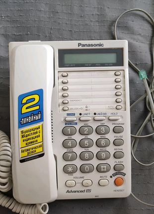 Стационарный телефон Panasonic на 2 линии