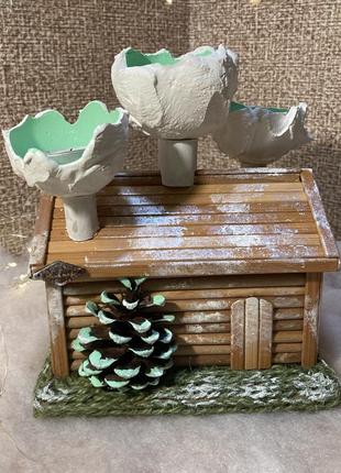 Рождественский деревянный домик (hand made)