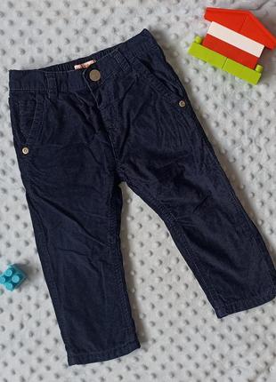 Дитячі вельветові утеплені штани bluezoo 12-18 міс, 86 см