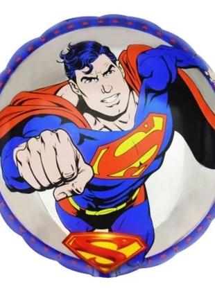 Фольгированный шар Круг "Superman" 18`