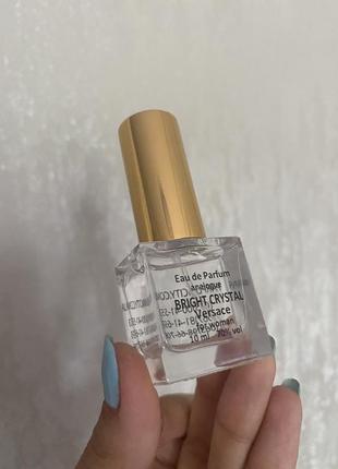 Мініатюра парфуми дорожнє паковання 10 мл версаче брайт кристал