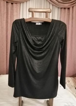 Черно- серебристая блуза р xl.