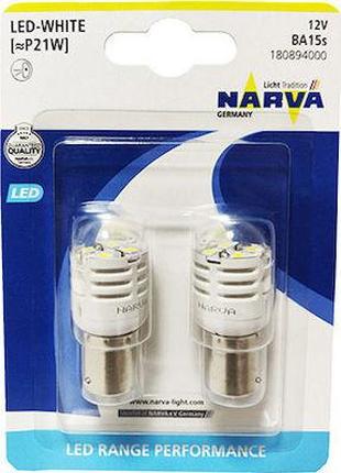 Светодиод LED Narva 12V BA15s P21 / White 6500K 2 шт (180894000)