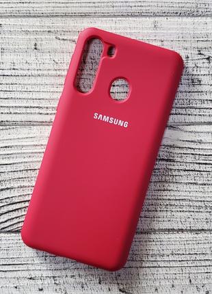Чехол Samsung A21 Galaxy A21 для телефона Hot Pink