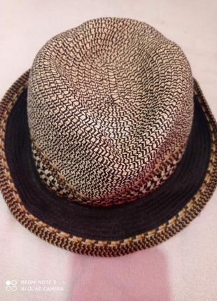 Натуральная стильная плетенная шляпа панама на лето без этикетки