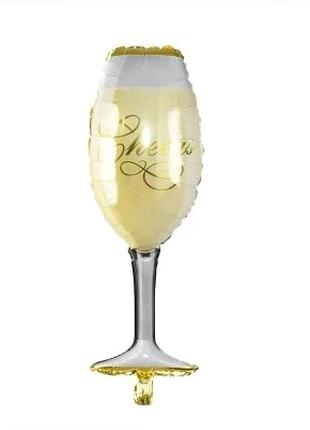 Фольгированный Шар-Фигура "Бокал Шампанского Cheers"