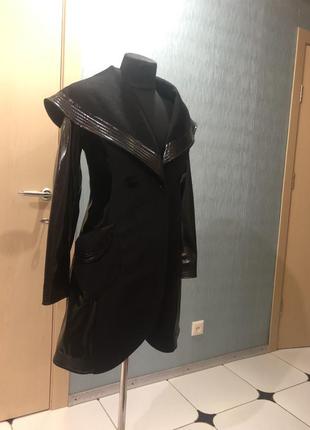 Пальто модерн из чёрного кашемира