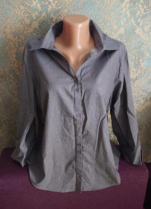 Женская базовая рубашка блуза блузка батник большой размер бат...