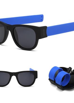 Спортивные солнцезащитные очки - браслет (трансформер), синий