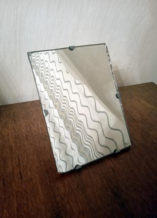 Зеркало настольное с подставкой 2в1 20x15 см