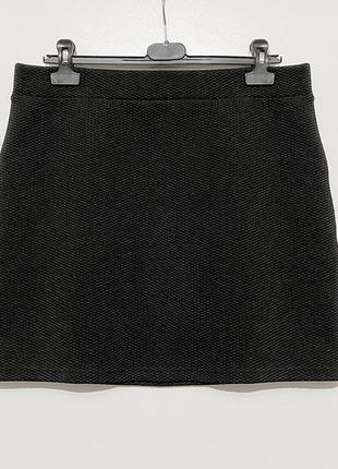 Xxl черная классическая эластичная юбка спiдниця на резинке миди