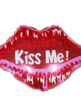 Фольгированный Шар-Фигура "Губы Kiss Me" 56*43см