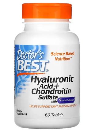 Doctor's Best, гіалуронова кислота і сульфат хондроїтину, з Bi...
