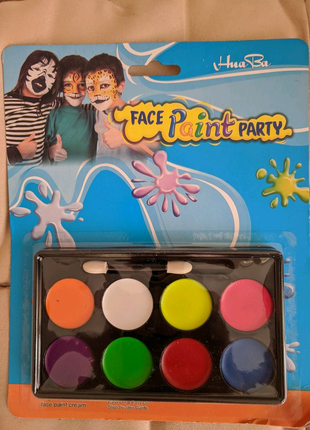 Краска боди арт для лица 8 цветов для детей от 3 лет