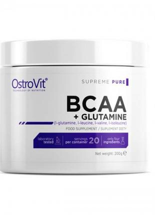 Аминокислоты OstroVit BCAA + Glutamine 200 грамм