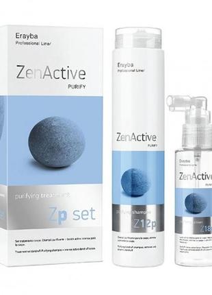 Набор против перхоти для волос Erayba ZenActive ZP Set (шампун...