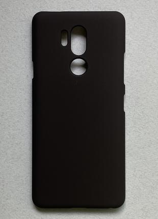 Чехол (бампер, накладка) для LG G7 чёрный, матовый, пластик