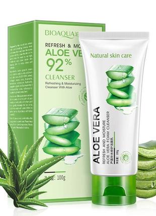 Пенка для умывания Bioaqua Aloe Vera 92% Cleanser, 100г